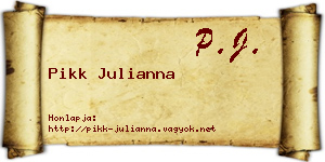 Pikk Julianna névjegykártya